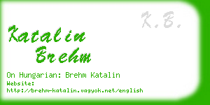 katalin brehm business card